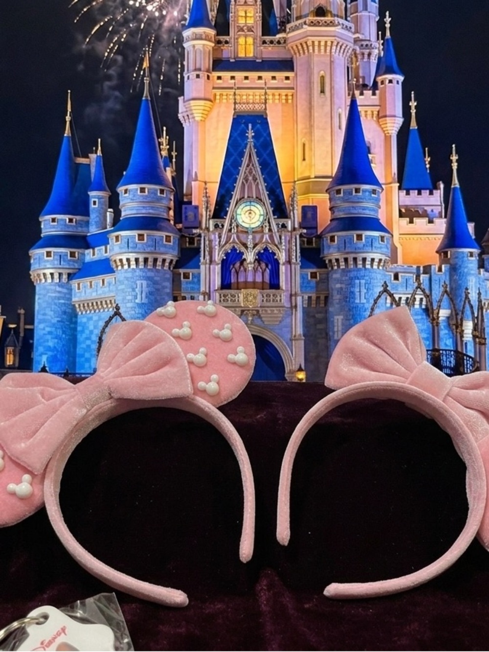 Pink Velvet Minnie Disney Ear Headband